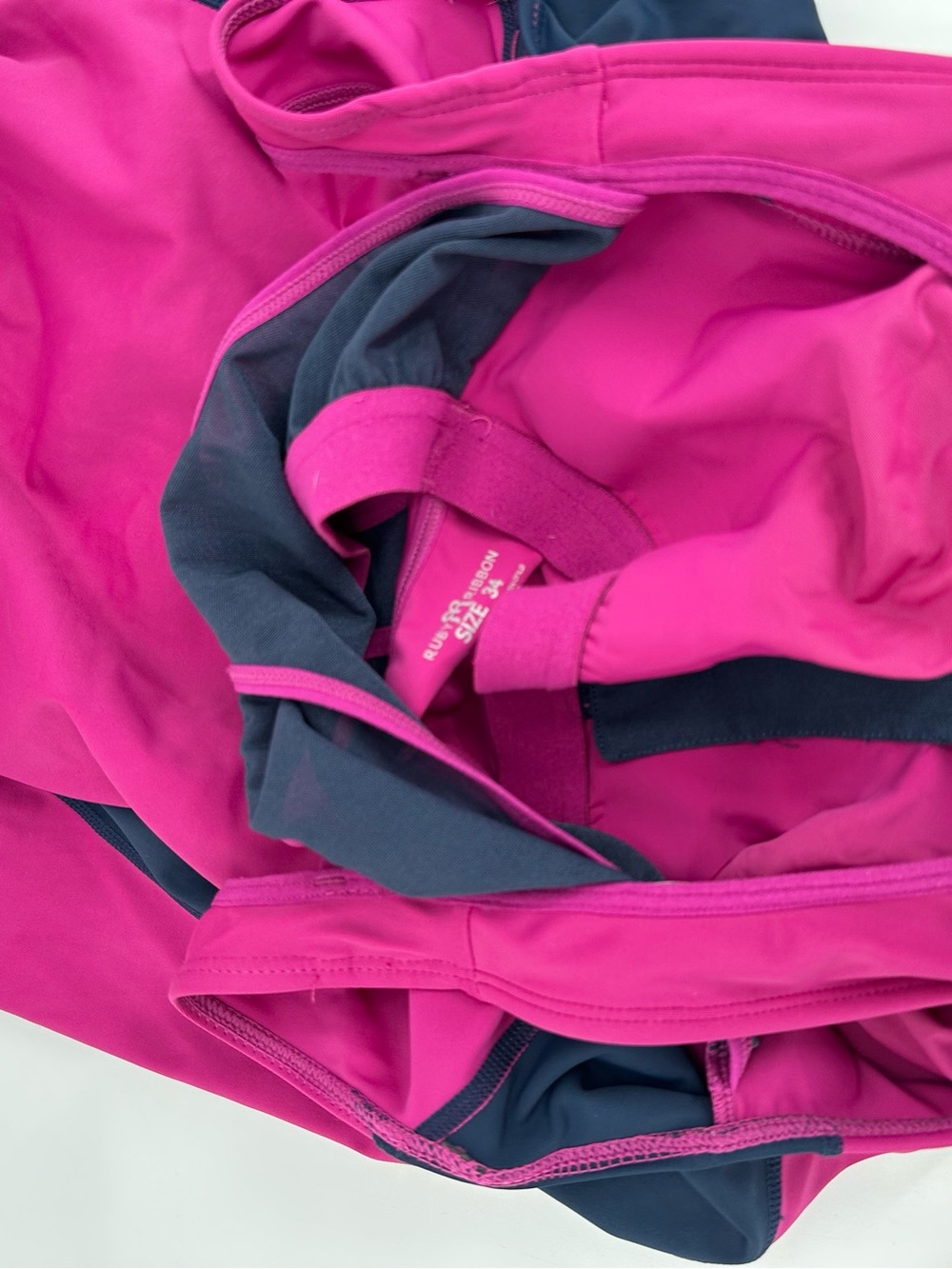 Ruby Ribbon Zip Front Demi Tank Workout Tank Top - Picture 6 of 9